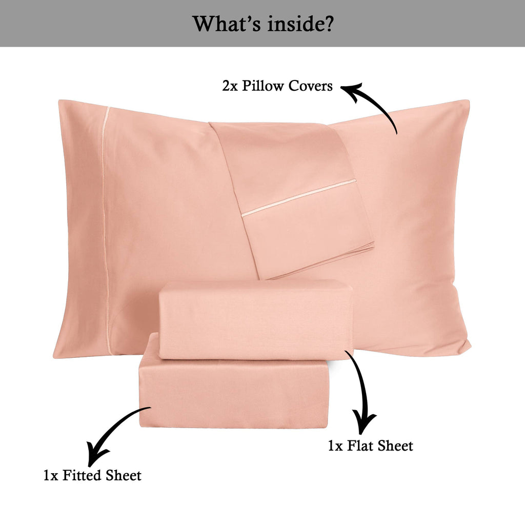 100% Organic Cotton Sheets, 4 Piece Sheet Set