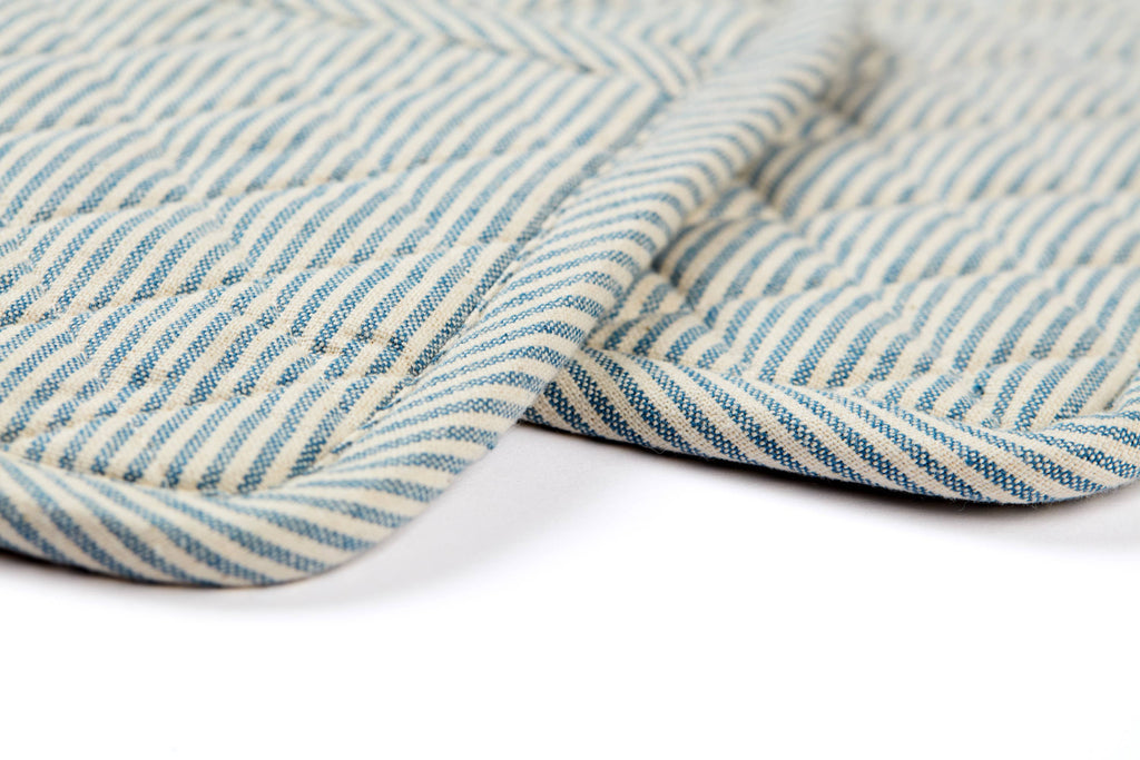 Quilted Pot Holders Set of 2 – Upcycled Cotton, Durable