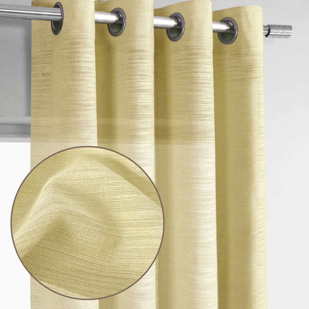 Long Window Sheer Curtain 100% Cotton Drape 50x84" (Single Panel)