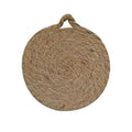 Round Woven Natural Trivets with Handle