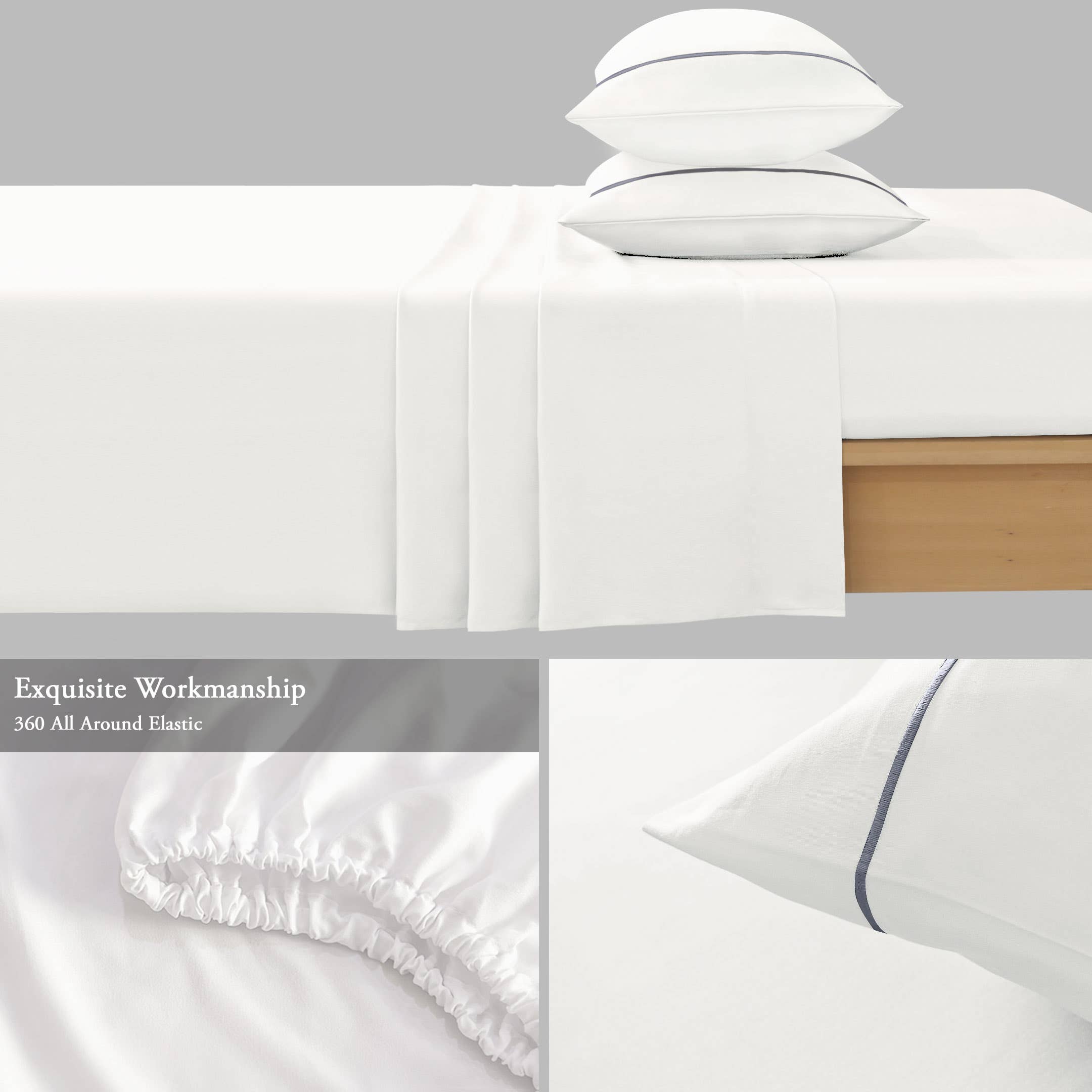 100% Organic Cotton Sheets, 4 Piece Sheet Set