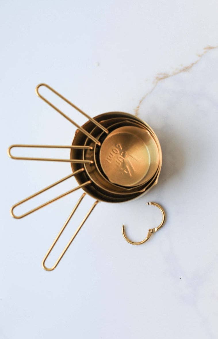 Auric Gold Stainless Steel Measuring Cup Set