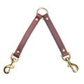 Leather Two Dog Coupler - Chestnut