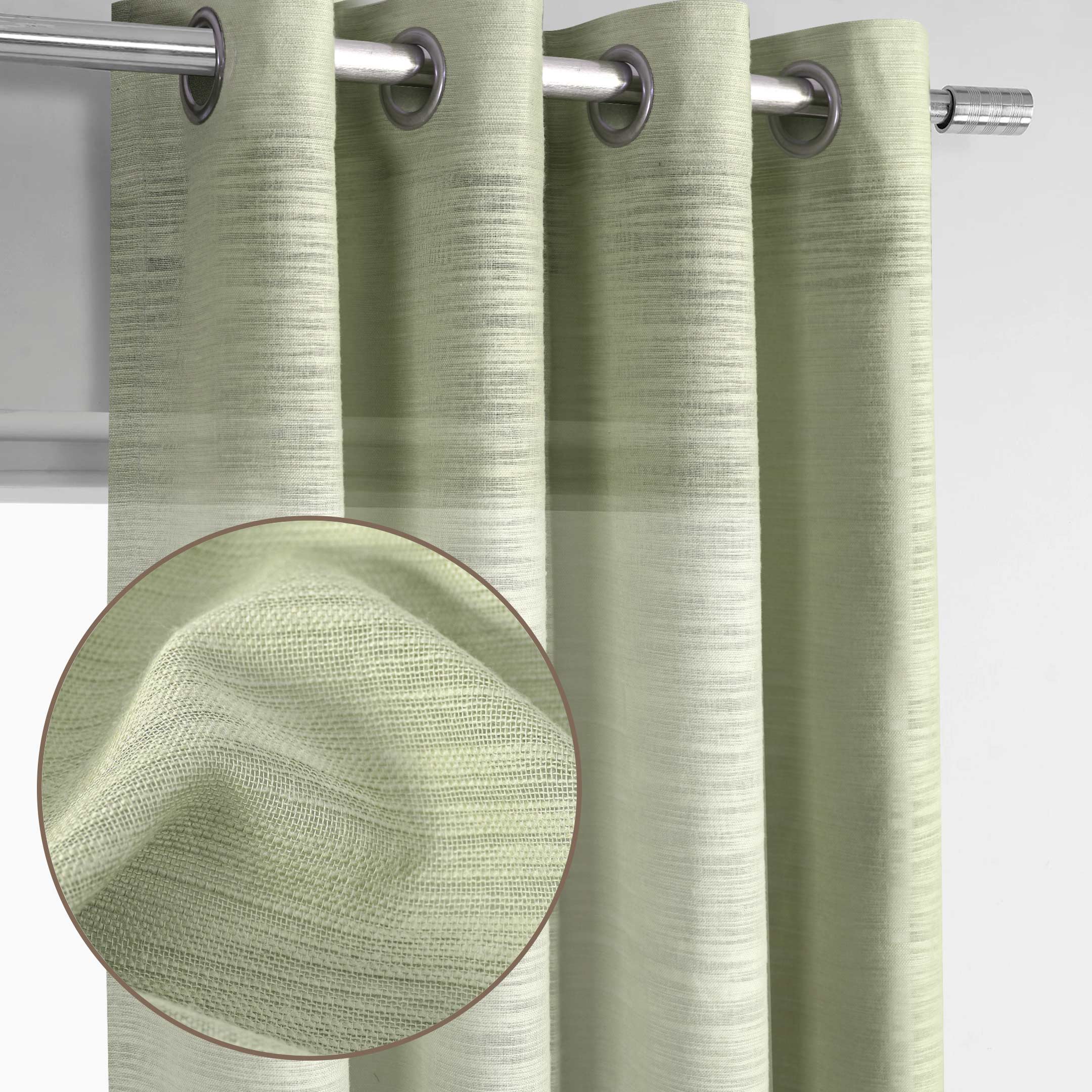 Long Window Sheer Curtain 100% Cotton Drape 50x84" (Single Panel)