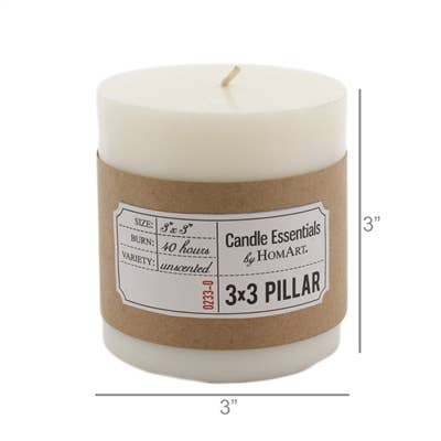 Pillar 3 x 3 - Ivory