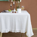 Ruffled Cotton Tablecloth