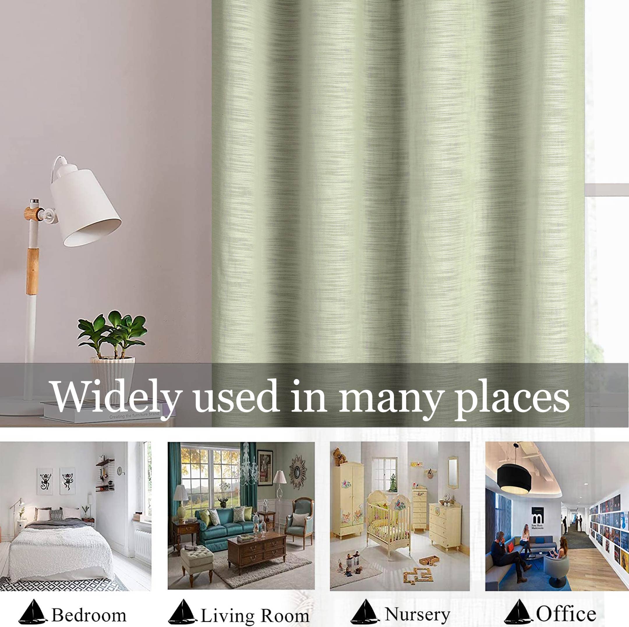 Long Window Sheer Curtain 100% Cotton Drape 50x84" (Single Panel)