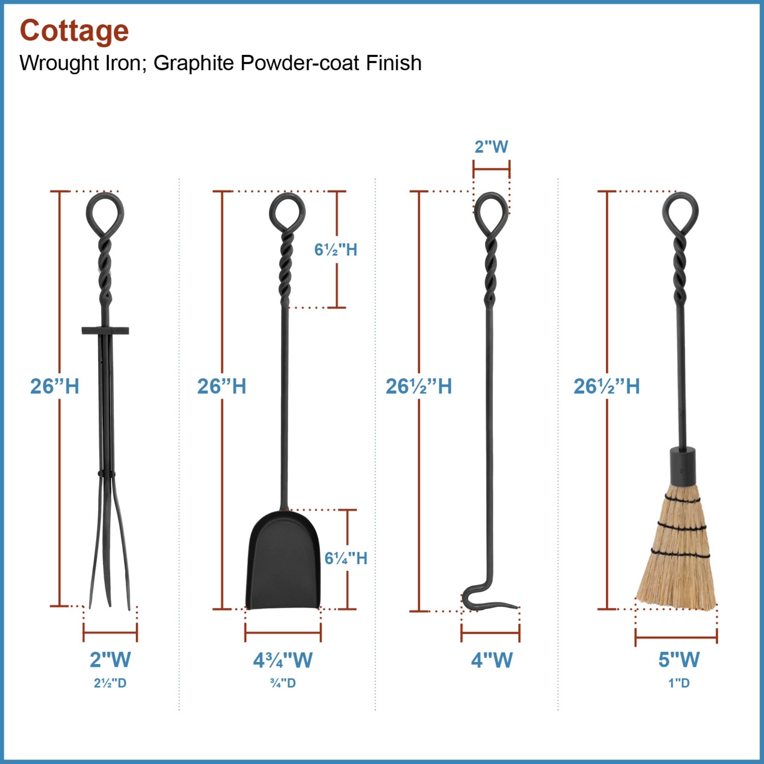 Fireplace Wood Holder w/ Tools