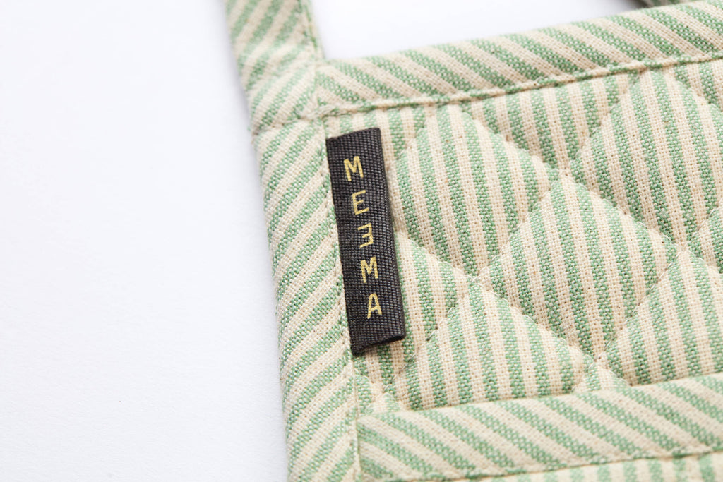 Quilted Pot Holders Set of 2 – Upcycled Cotton, Durable