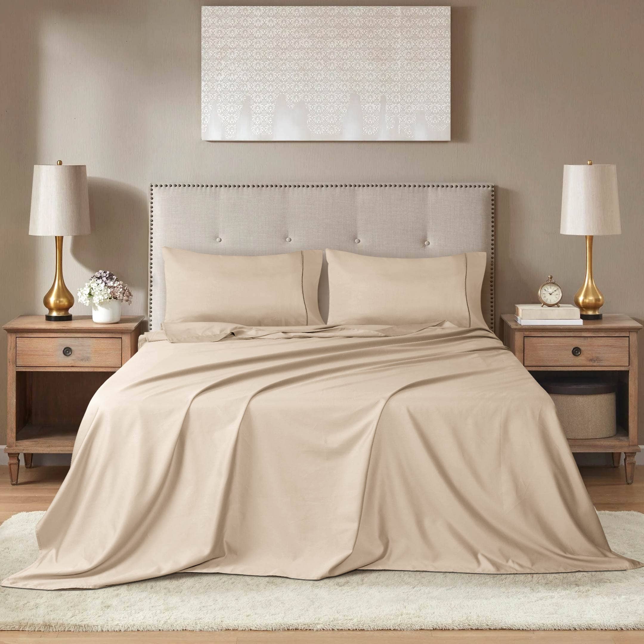 100% Organic Cotton Sheets, 4 Piece Sheet Set