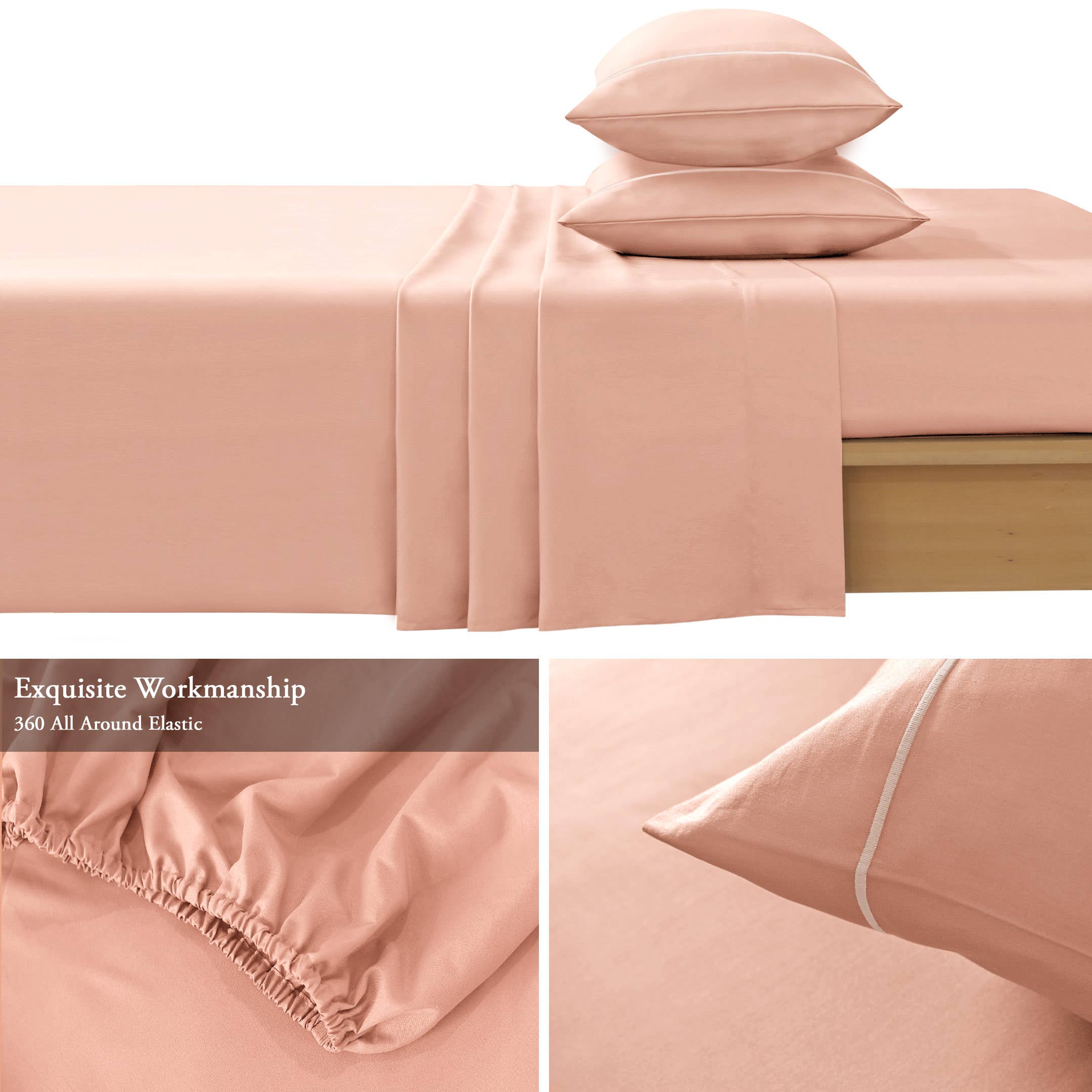 100% Organic Cotton Sheets, 4 Piece Sheet Set