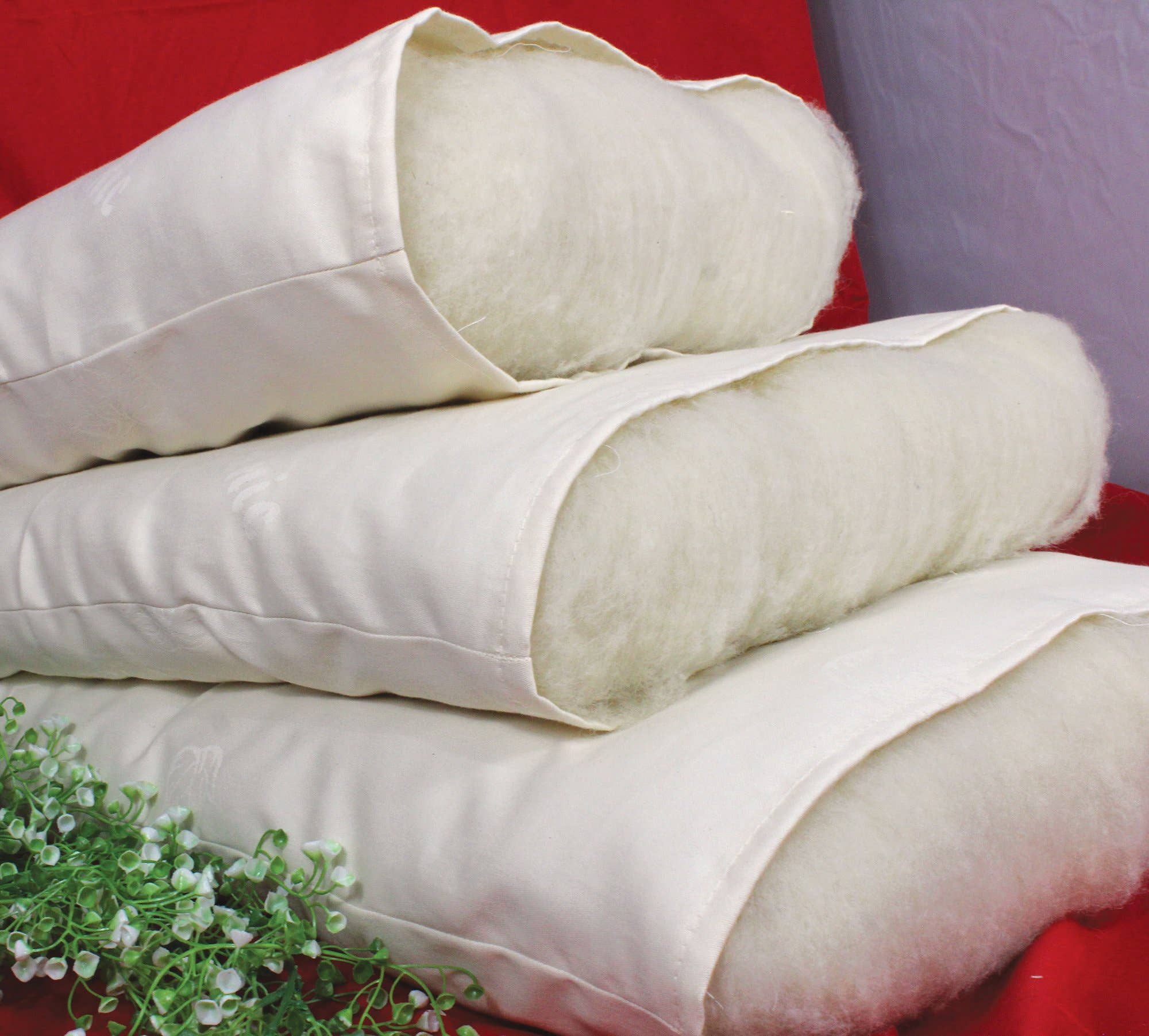 Wool Filled Organic Cotton Pillows