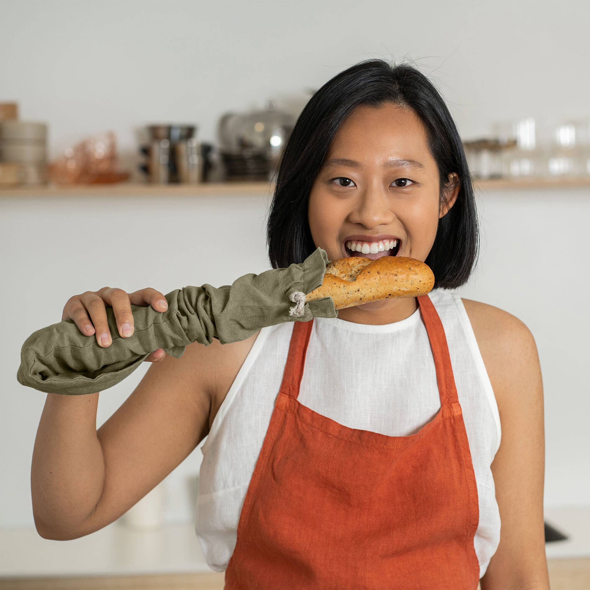 Linen Bread & Baguette Bag