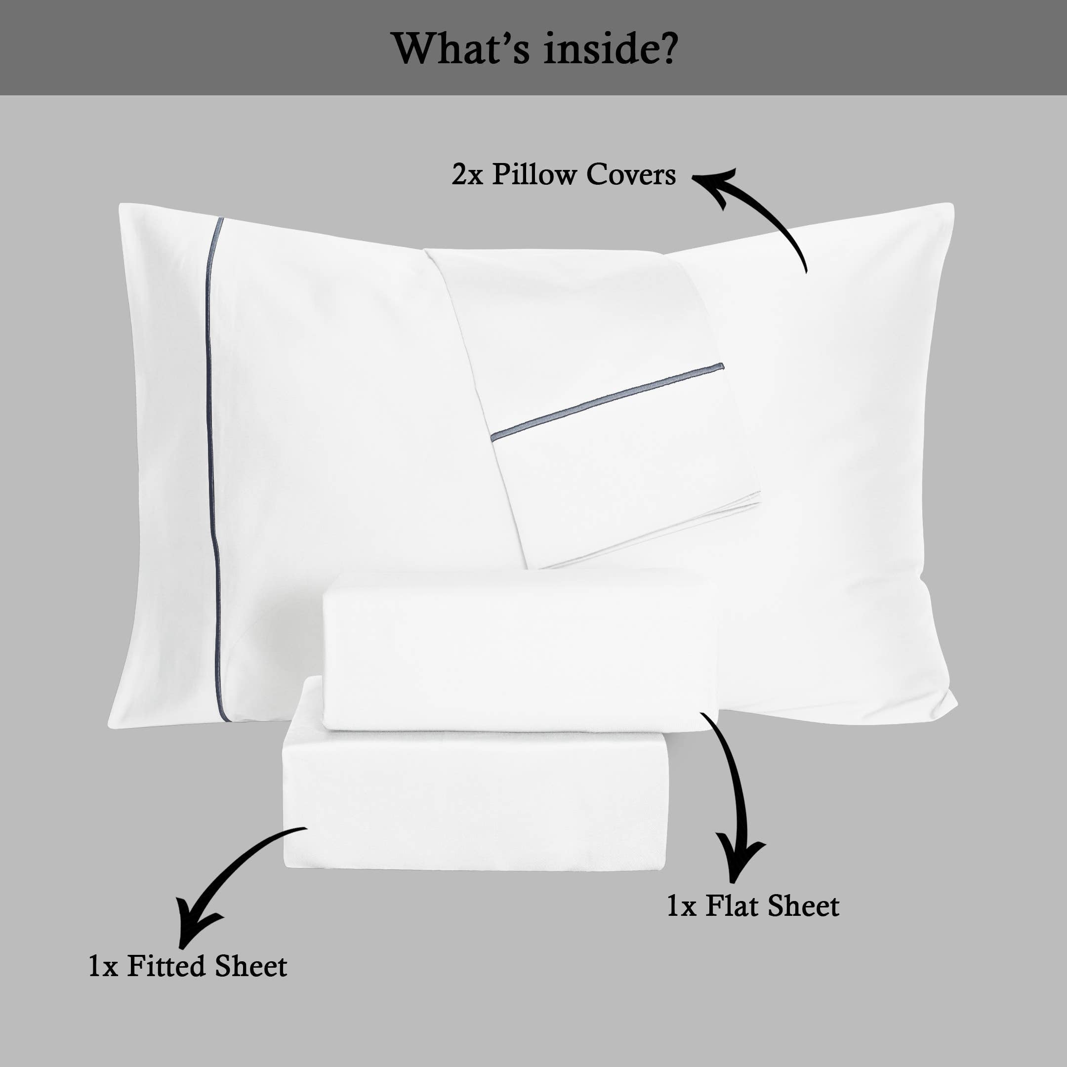 100% Organic Cotton Sheets, 4 Piece Sheet Set