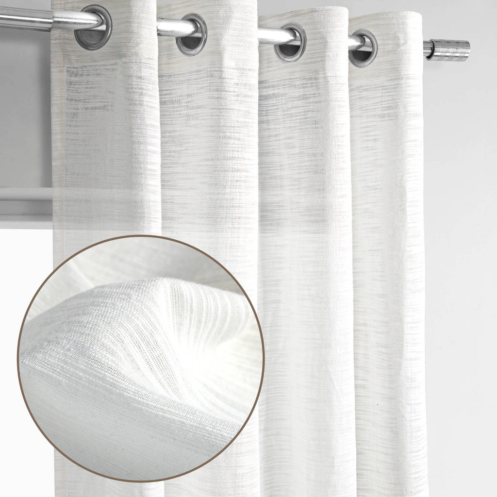 Long Window Sheer Curtain 100% Cotton Drape 50x84" (Single Panel)