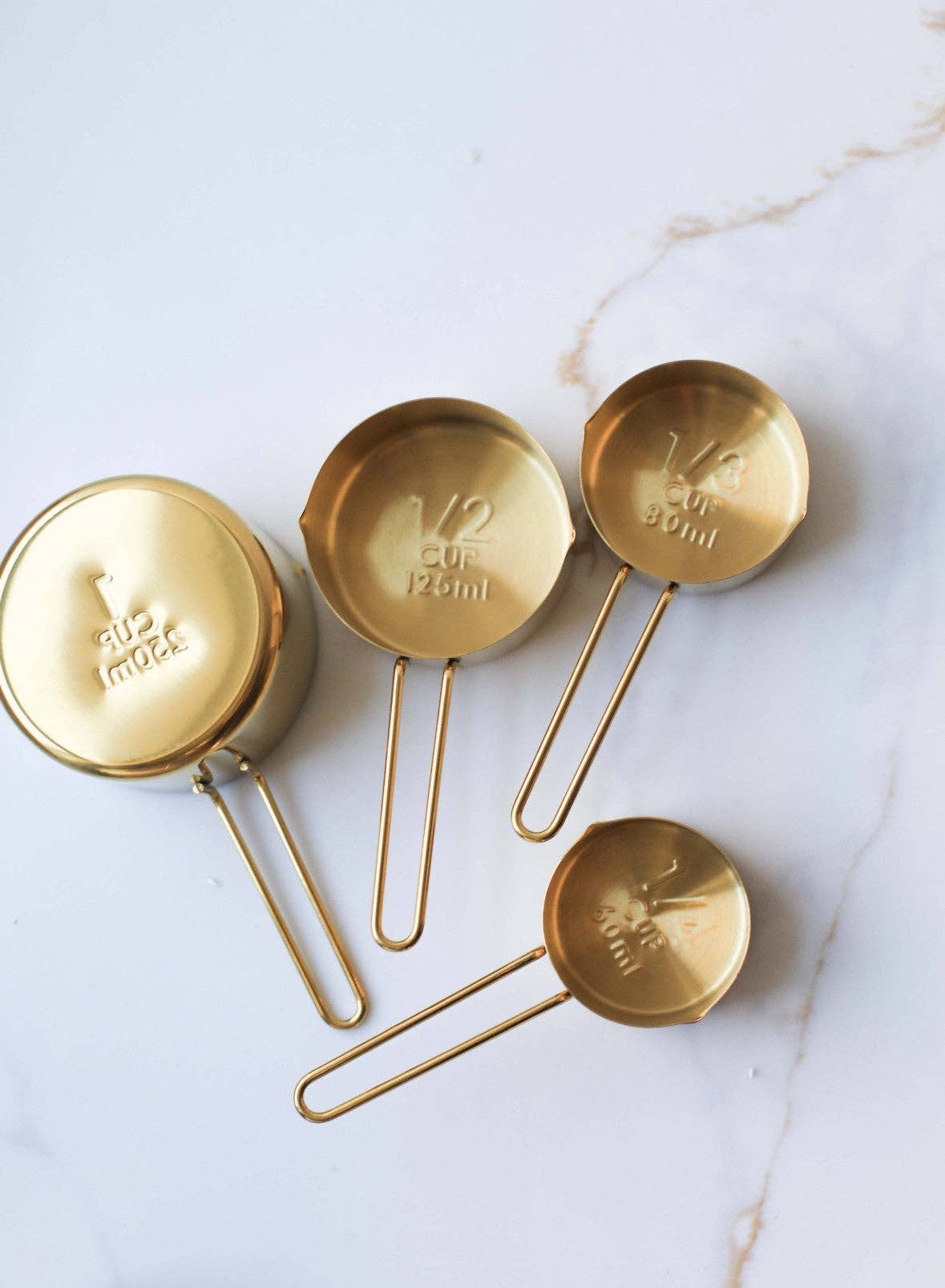 Auric Gold Stainless Steel Measuring Cup Set