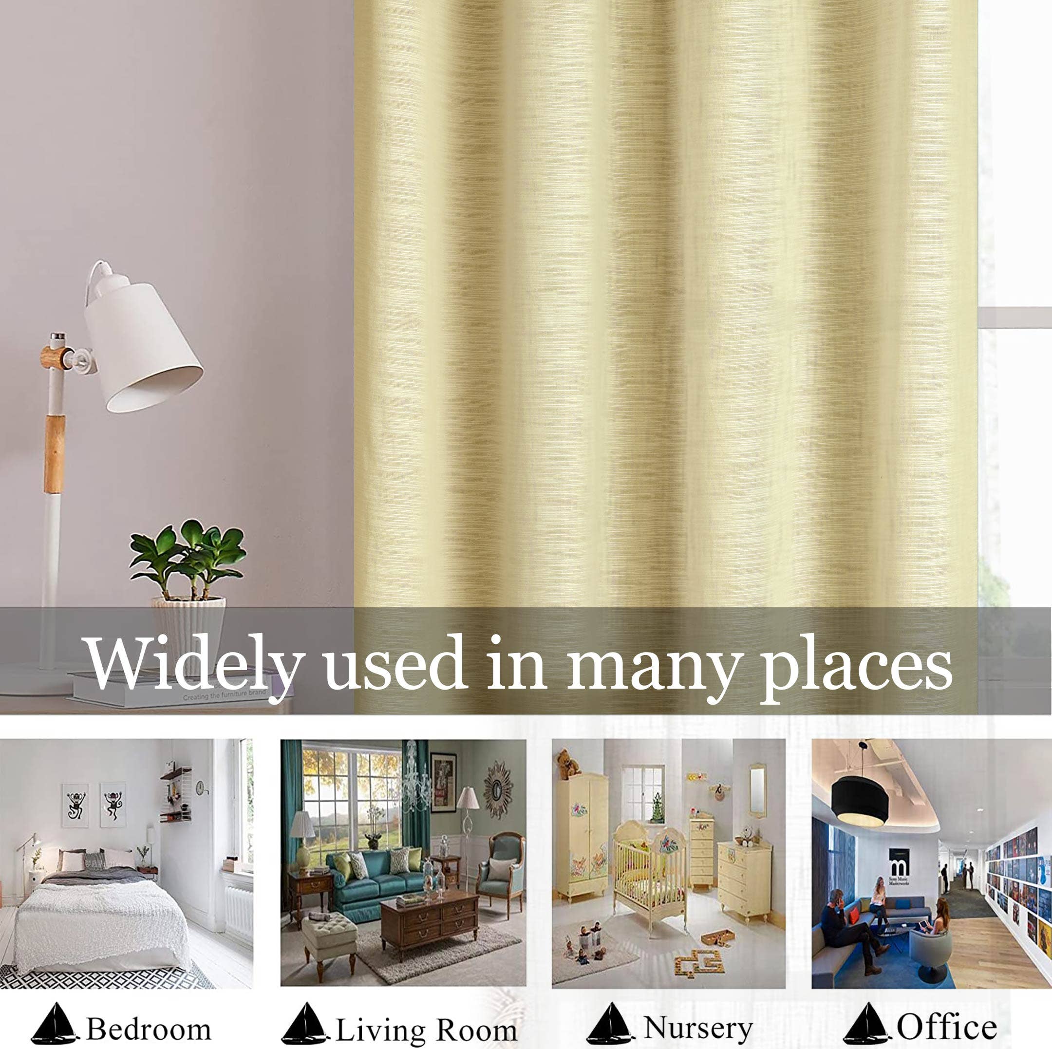 Long Window Sheer Curtain 100% Cotton Drape 50x84" (Single Panel)