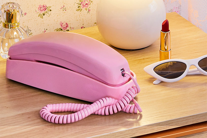 Pink Corded Phone